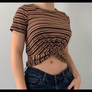 Striped crop top